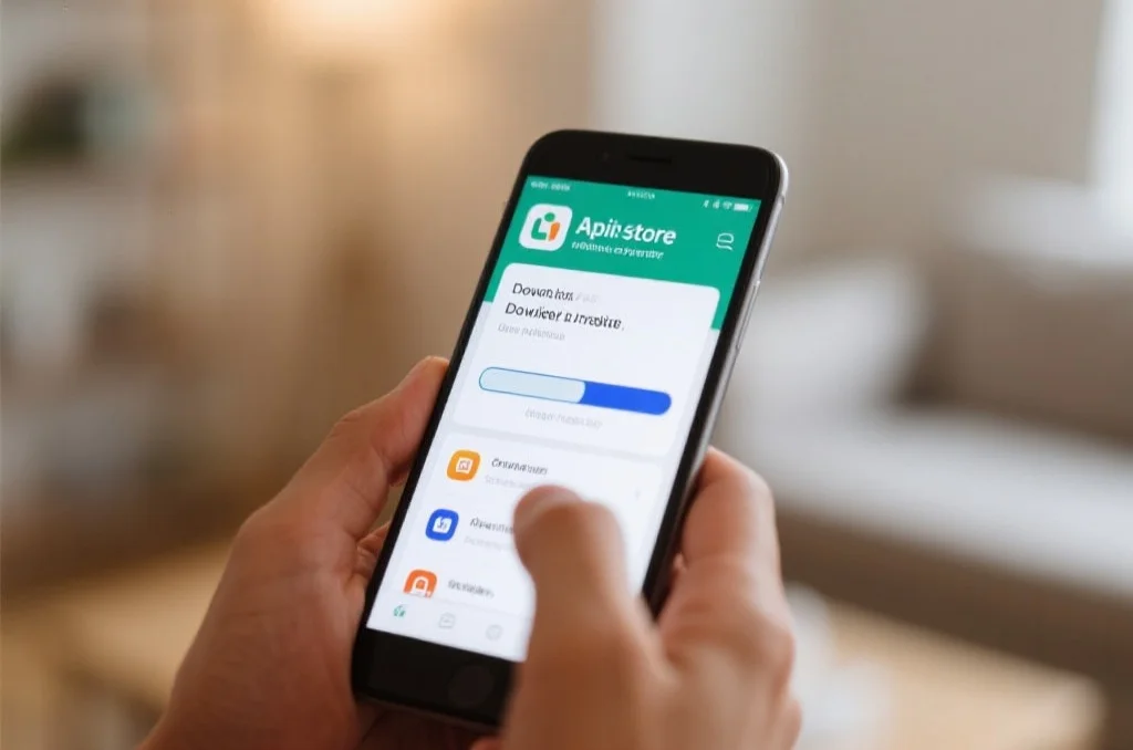 手机用户正在下载安装星亿App的屏幕截图